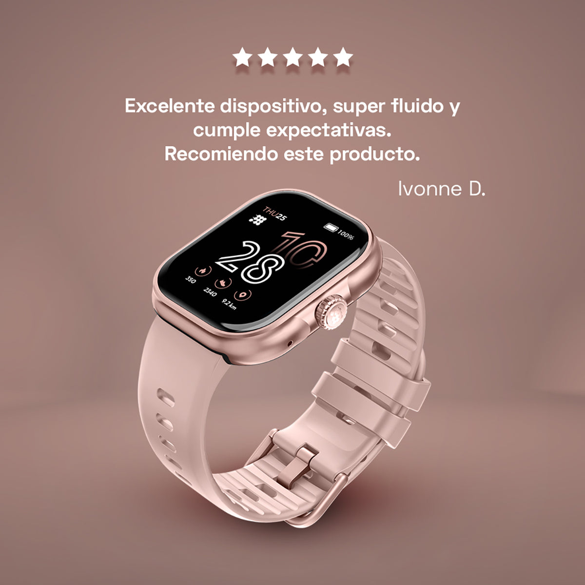 Reloj Smart Watch Cubitt CT-VIVA5 Unisex Oro Rosa