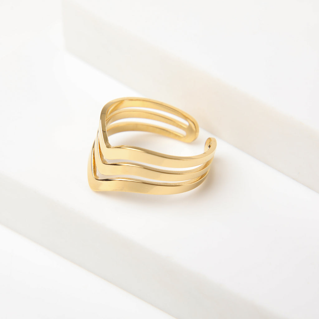 Anillo  19v69 Dorado Mujer STR303