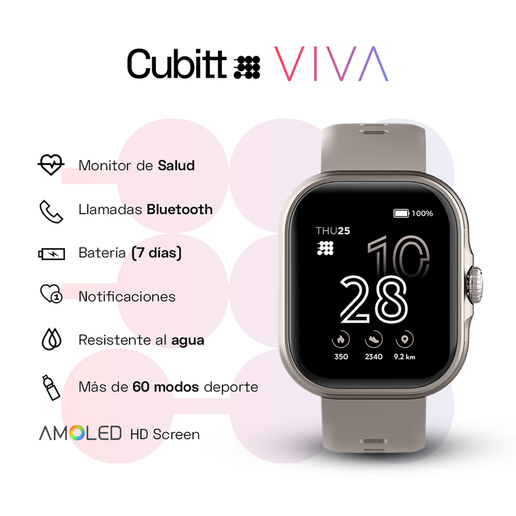 Reloj Smart Watch Cubitt CT-VIVA8 Unisex Gris