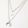 Collar Doble 19V69 Italia Plateado Mujer STNE207