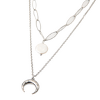 Collar Doble 19V69 Italia Plateado Mujer STNE207