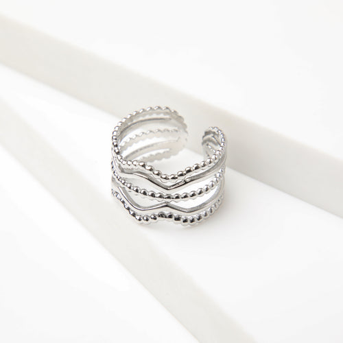 Anillo  19v69 Plateado Mujer STR348