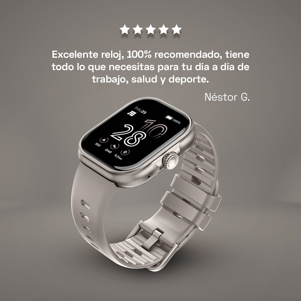 Reloj Smart Watch Cubitt CT-VIVA8 Unisex Gris