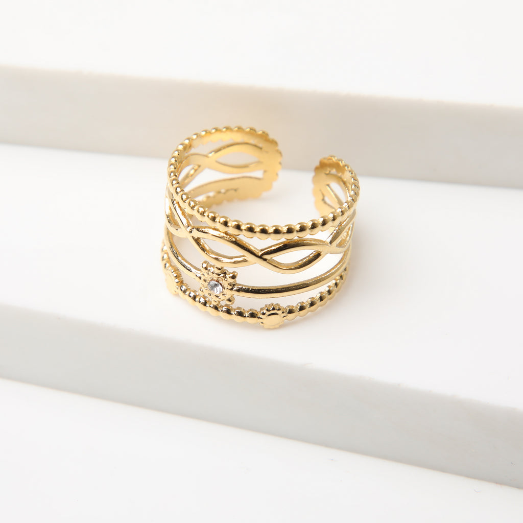 Anillo  19v69 Dorado Mujer STR445