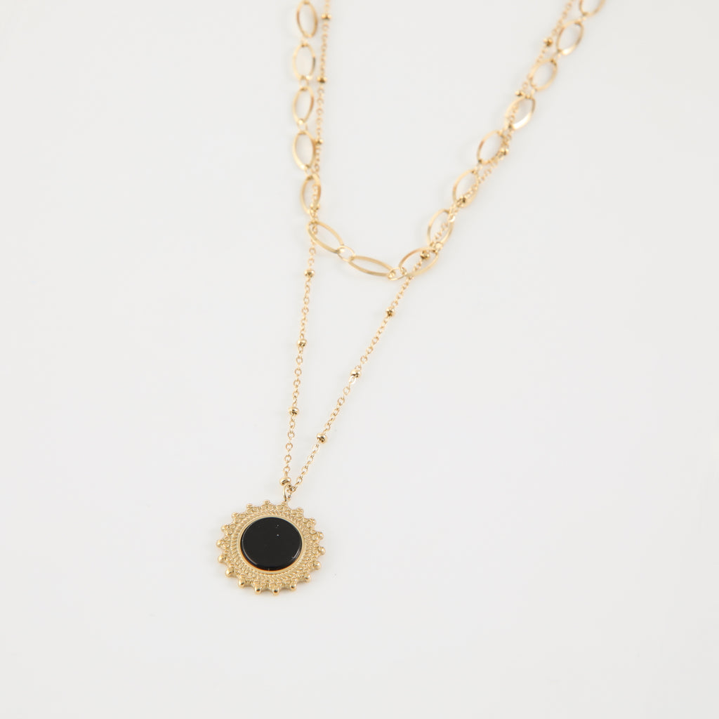 Collar Doble 19V69 Italia Dorado Mujer STNE534