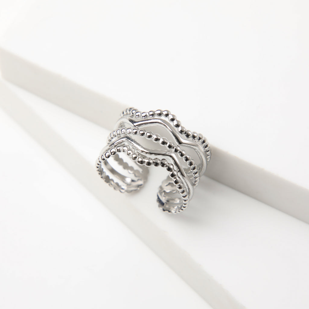 Anillo  19v69 Plateado Mujer STR348