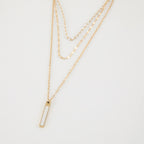 Collar Doble 19V69 Italia Dorado Mujer STNE480