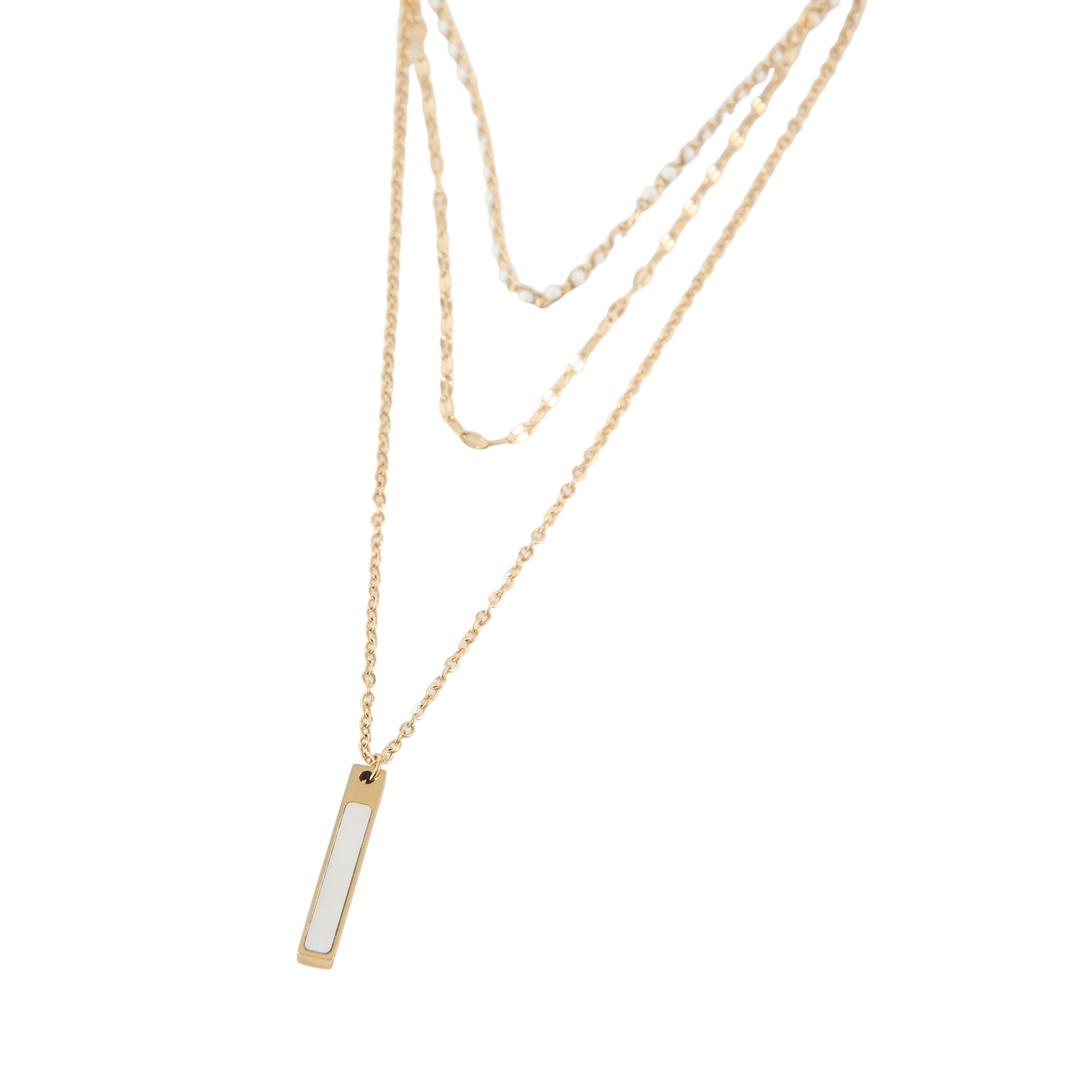 Collar Doble 19V69 Italia Dorado Mujer STNE480