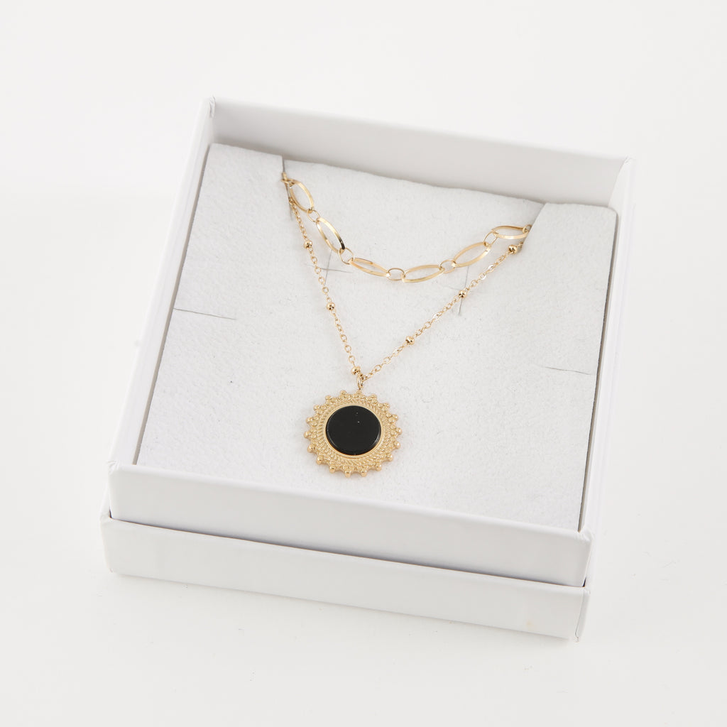 Collar Doble 19V69 Italia Dorado Mujer STNE534