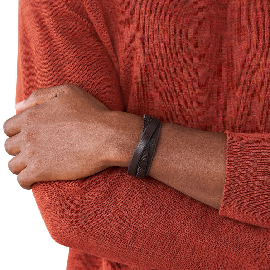 Brazalete Fossil Café Hombre