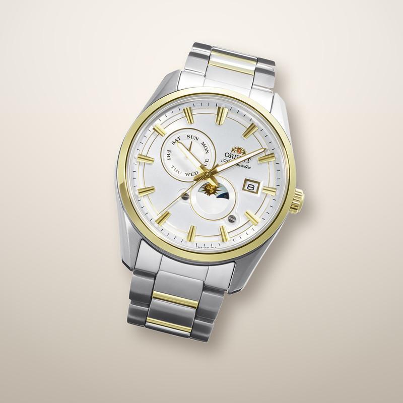 Reloj Multif. Hombre Orient Plateado RA-AK0312S