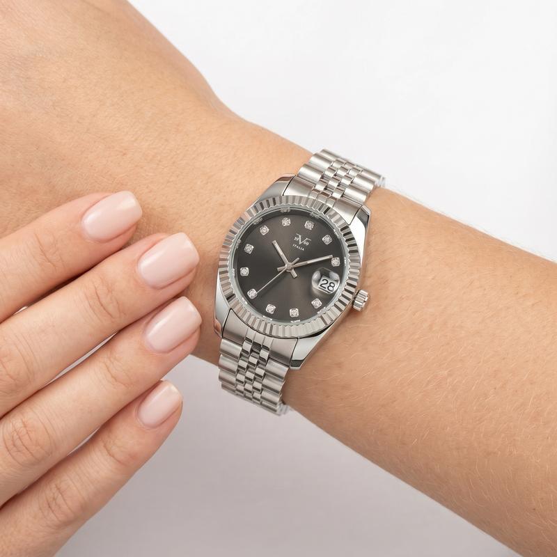 Reloj Análogo Femenino V1969 Plateado V1969-1000-194