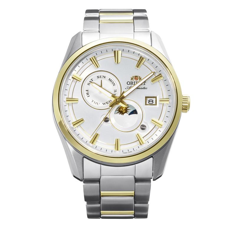 Reloj Multif. Hombre Orient Plateado RA-AK0312S