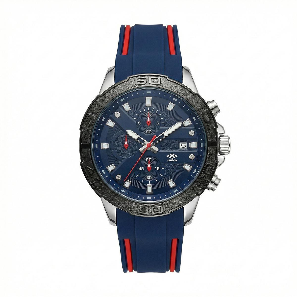 Reloj Análogo Hombre Umbro Plus Azul/Rojo UMBP-1500-106