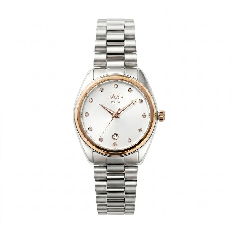 Reloj Análogo Femenino V1969 Plateado V1969-1000-151
