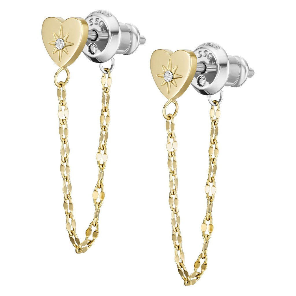 Aros Fossil Dorado Mujer