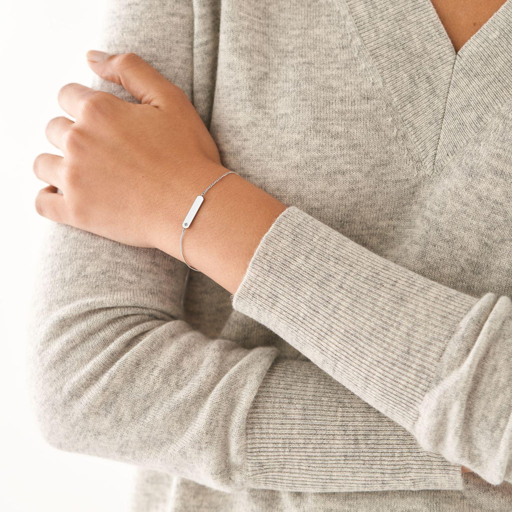 Pulsera Fossil Plateado Mujer