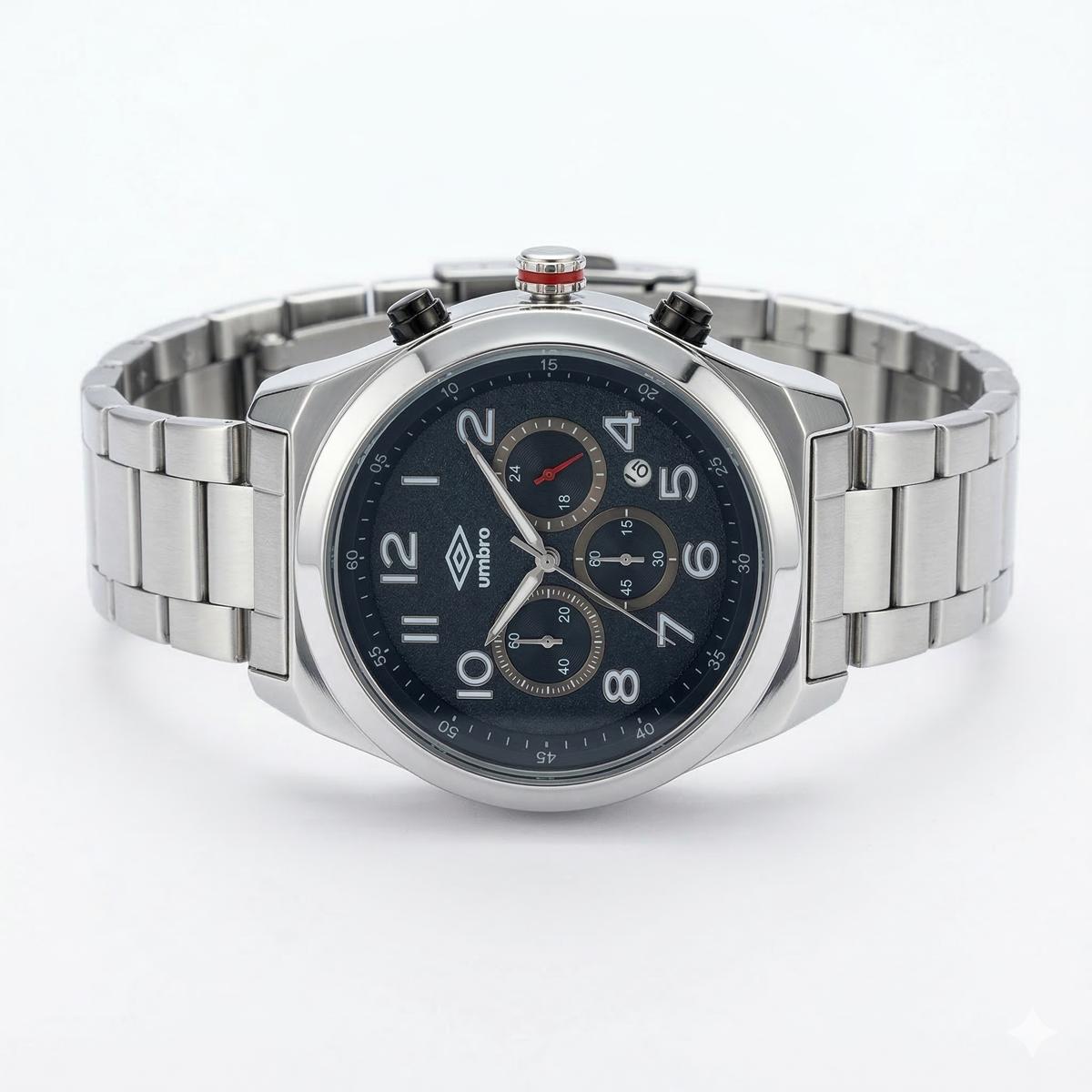 Reloj Análogo Hombre Umbro Plus Plateado UMBP-1500-124