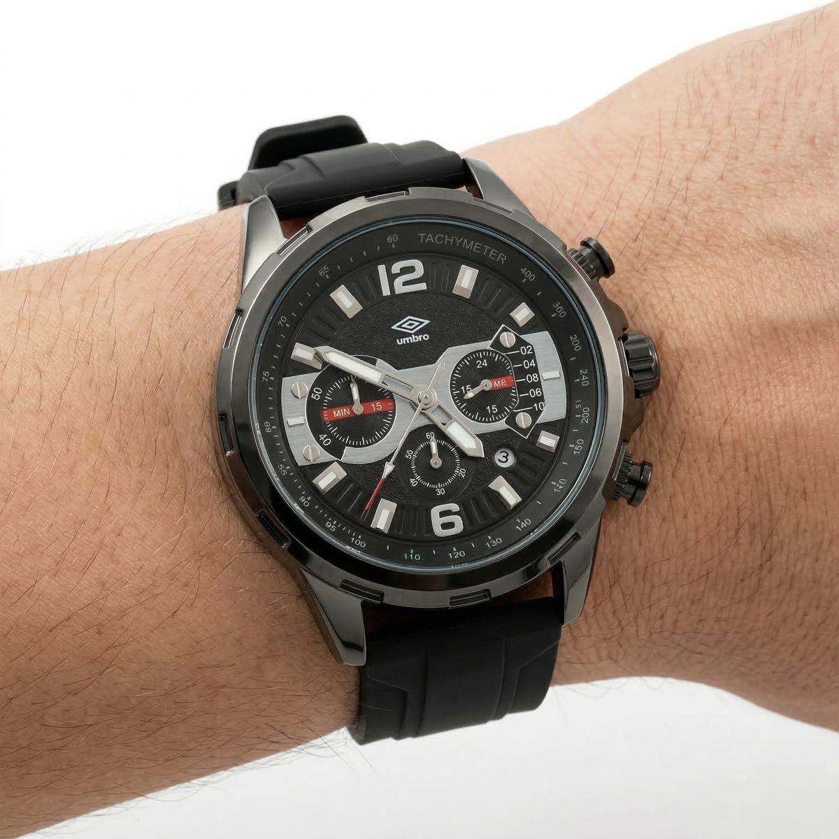 Reloj Análogo Hombre Umbro Plus Negro UMBP-1500-193