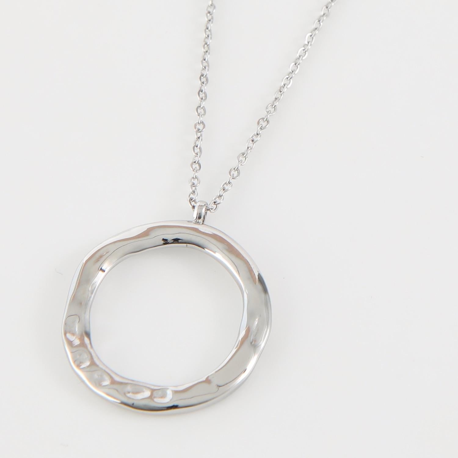 Collar Doble 19V69 Italia Plateado Mujer