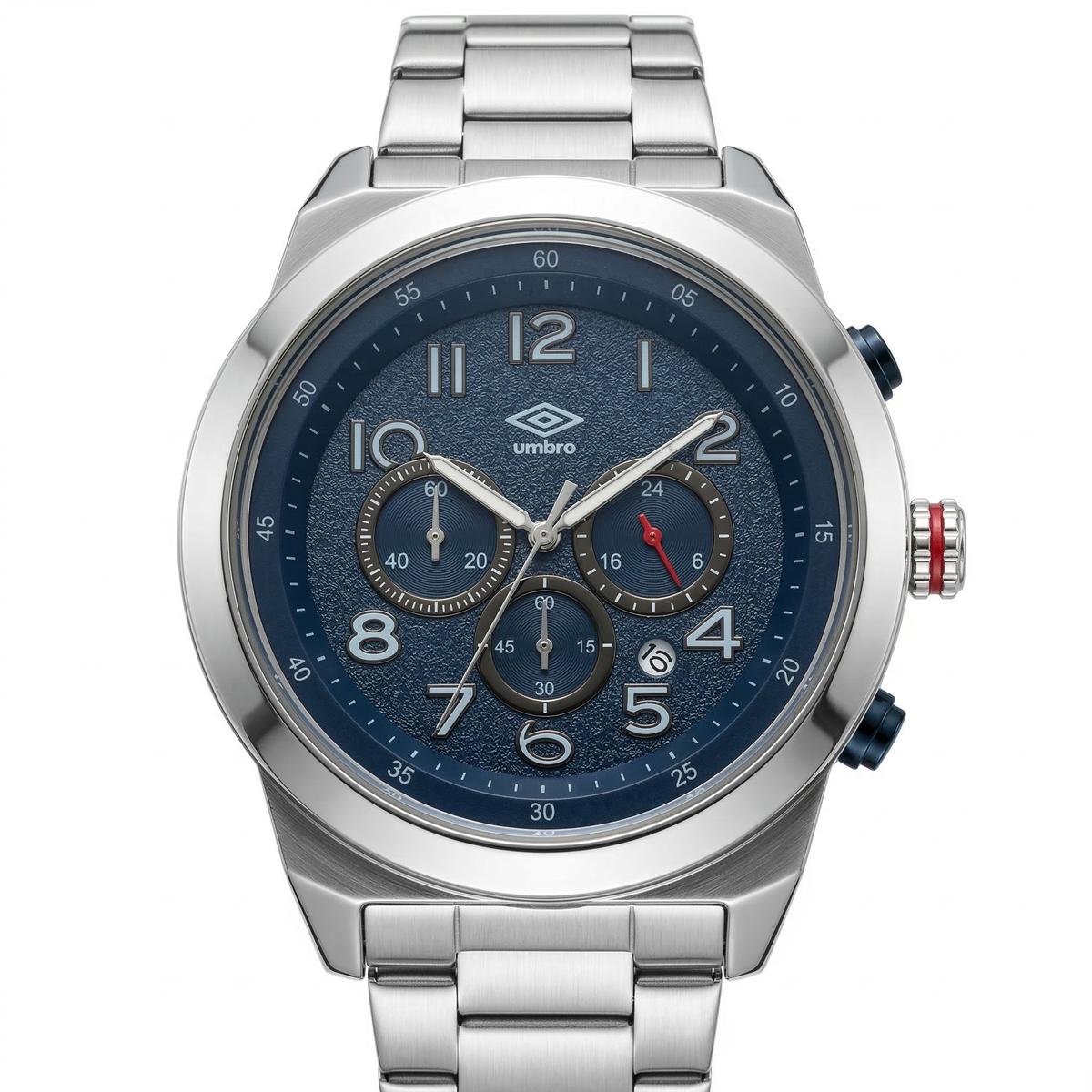 Reloj Análogo Hombre Umbro Plus Plateado UMBP-1500-124