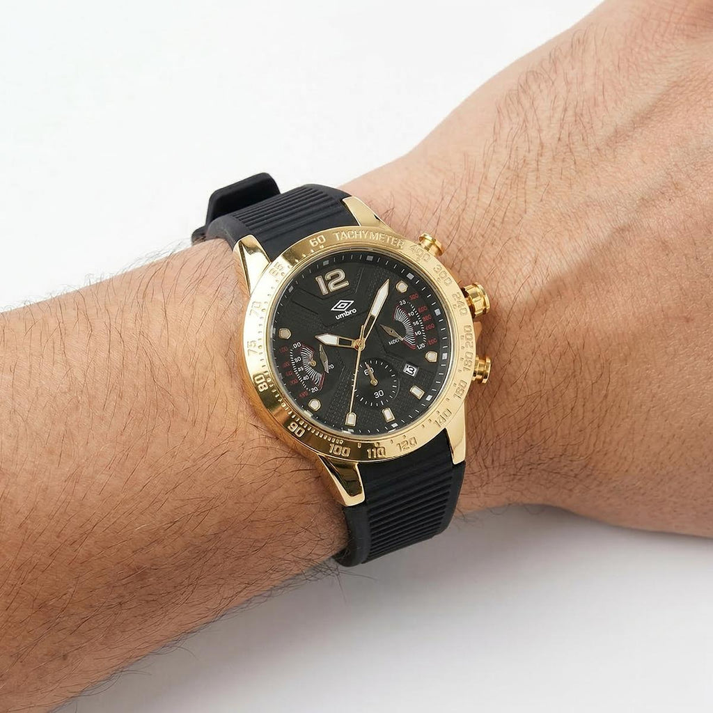 Reloj Análogo Hombre Umbro Plus Negro UMBP-1500-96