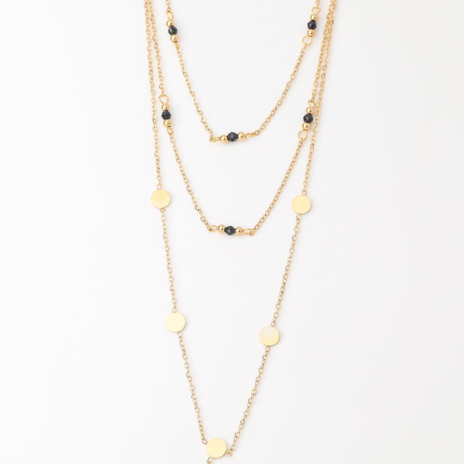 Collar Doble 19V69 Italia Dorado Mujer STNE171