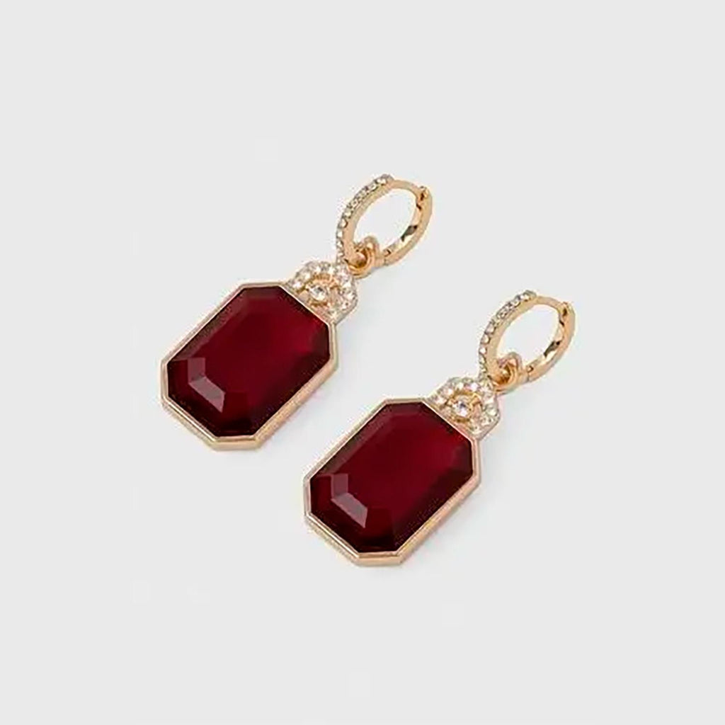 Aros Colgantes Ralph Lauren Rojo Mujer