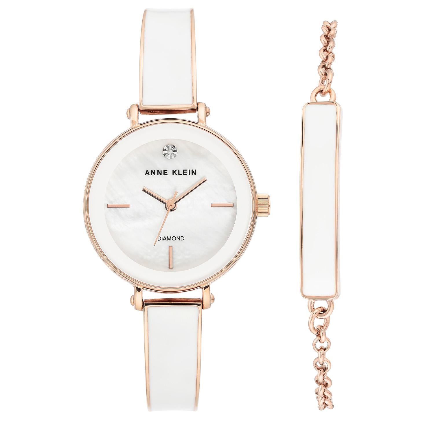 Reloj Blanco Anne Klein Mujer AK/3620WTST