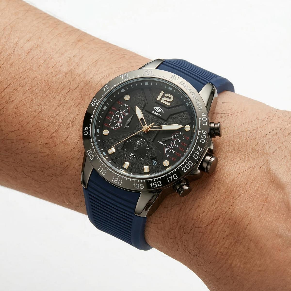 Reloj Análogo Hombre Umbro Plus Negro UMBP-1500-94