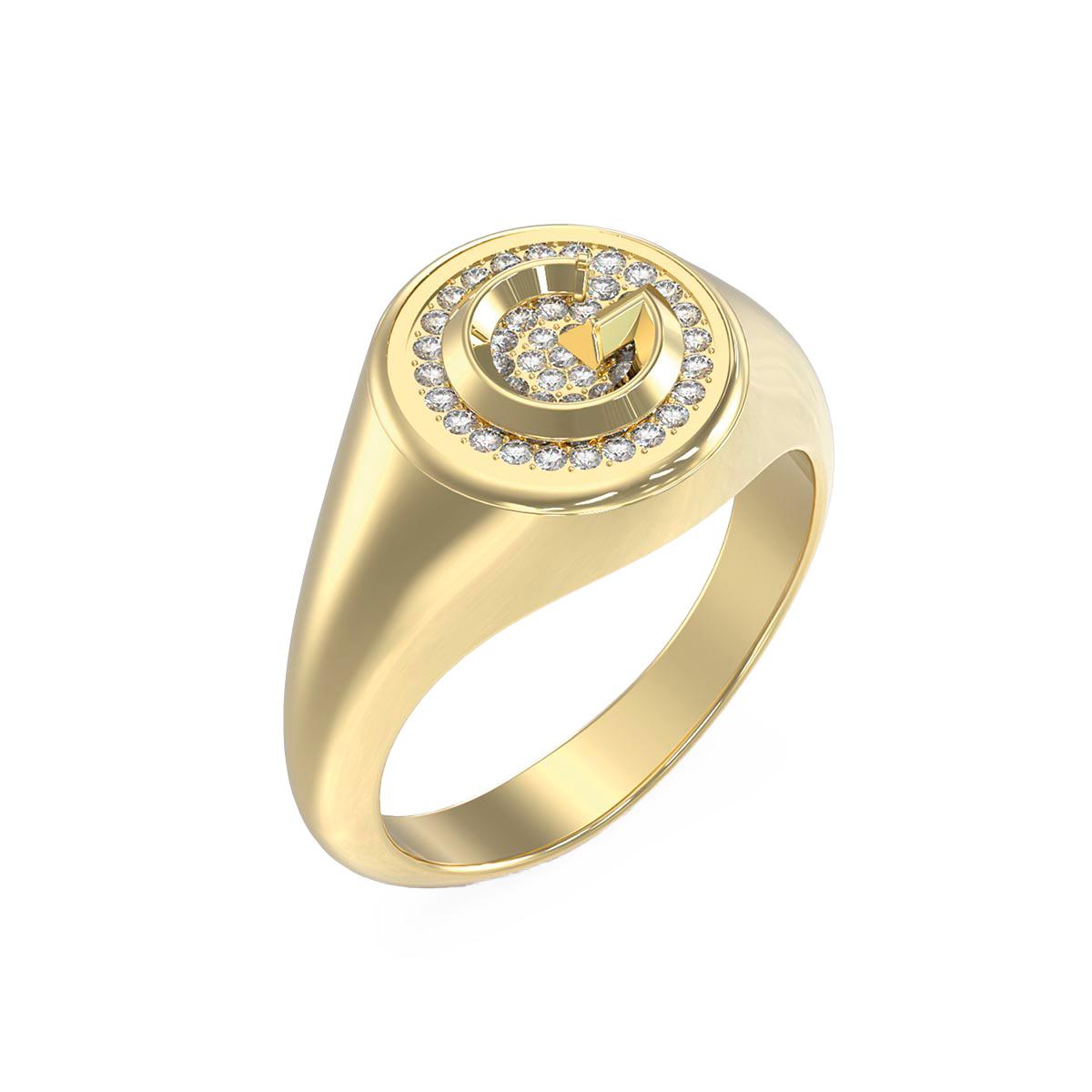 Anillo JUBR05/449JW/YG/52 Dorado Mujer Guess