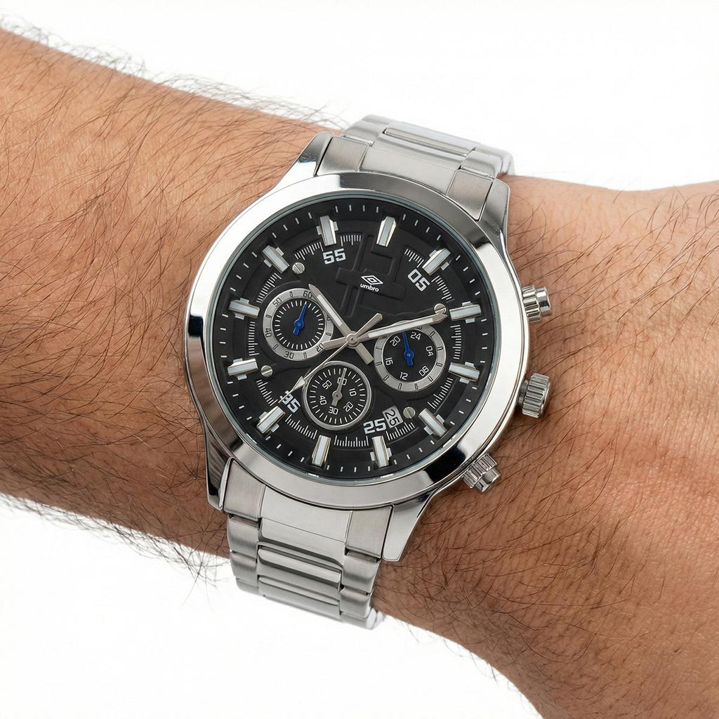 Reloj Análogo Hombre Umbro Plus Plateado UMBP-1500-100