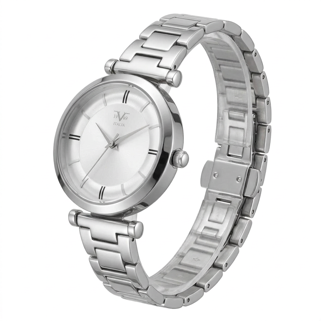 Reloj Análogo Femenino V1969 Plateado V1969-1000-84