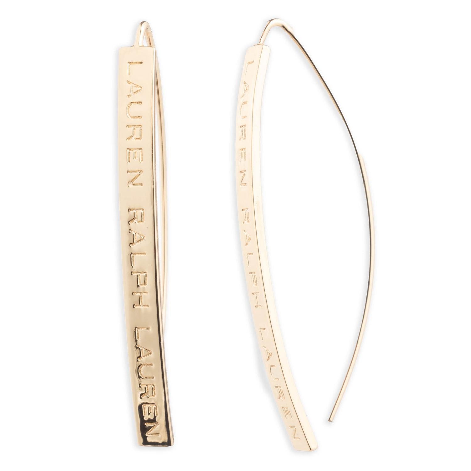 Aros Colgantes Ralph Lauren Dorado Mujer