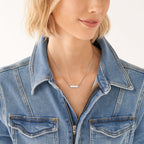 Collar Fossil JF04134040 Plateado