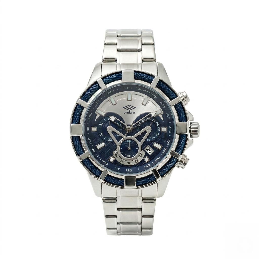 Reloj Análogo Hombre Umbro Plus Plateado UMBP-1500-69