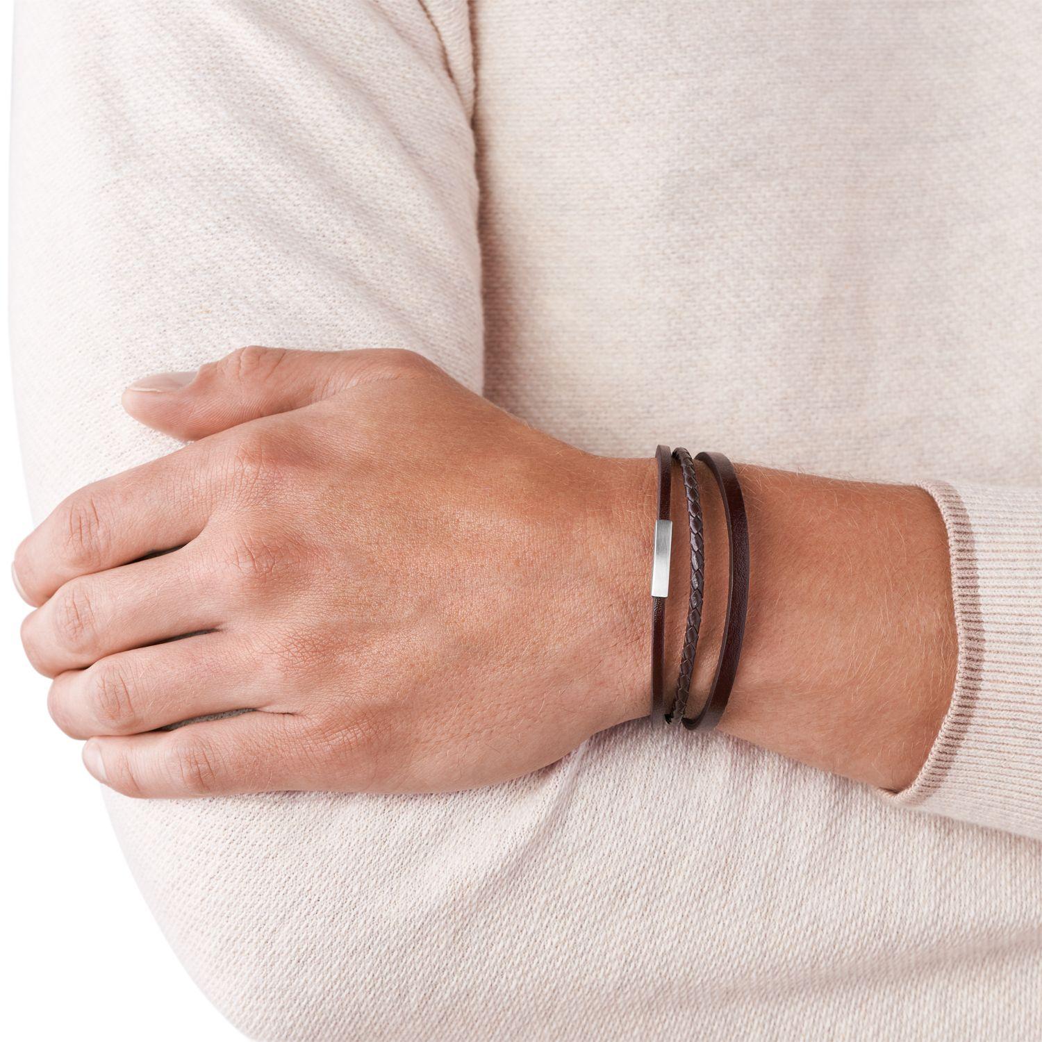 Brazalete Fossil Café Hombre JF03323040