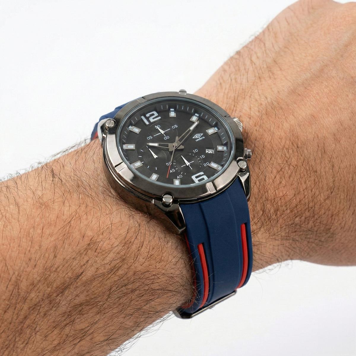 Reloj Análogo Hombre Umbro Plus Azul/Rojo UMBP-1500-92