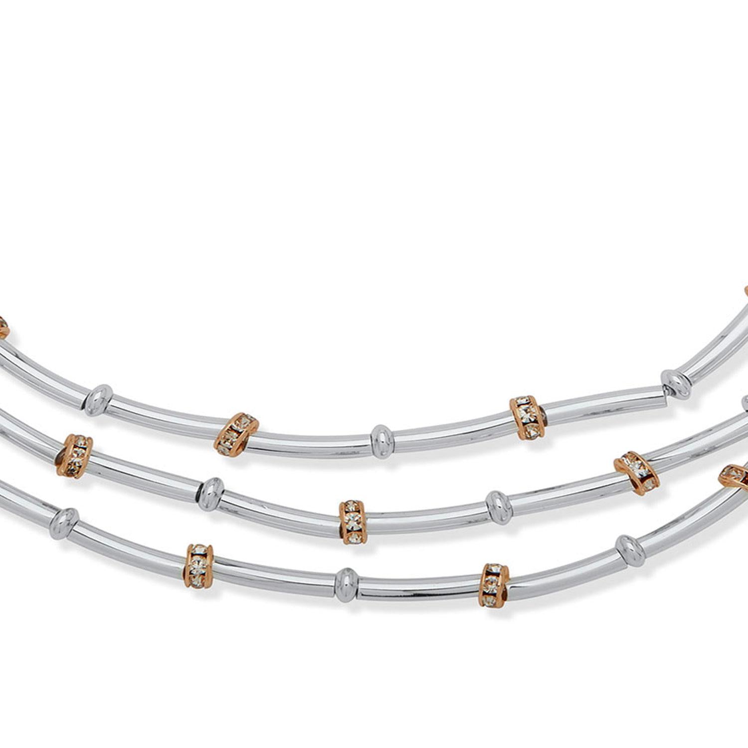 Collar Doble Anne Klein Plateado Mujer