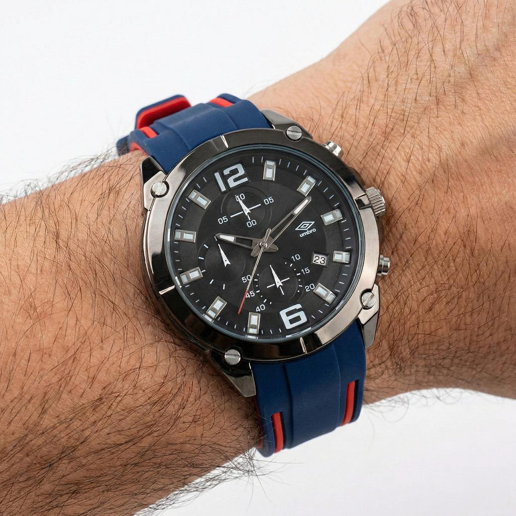 Reloj Análogo Hombre Umbro Plus Azul/Rojo UMBP-1500-92