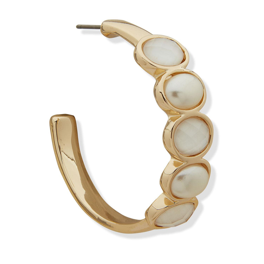 Aros tipo Argollas Anne Klein Dorado Mujer