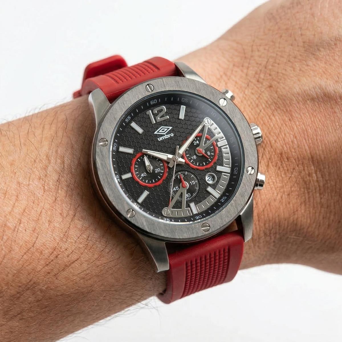 Reloj Análogo Hombre Umbro Plus Rojo UMBP-1500-173