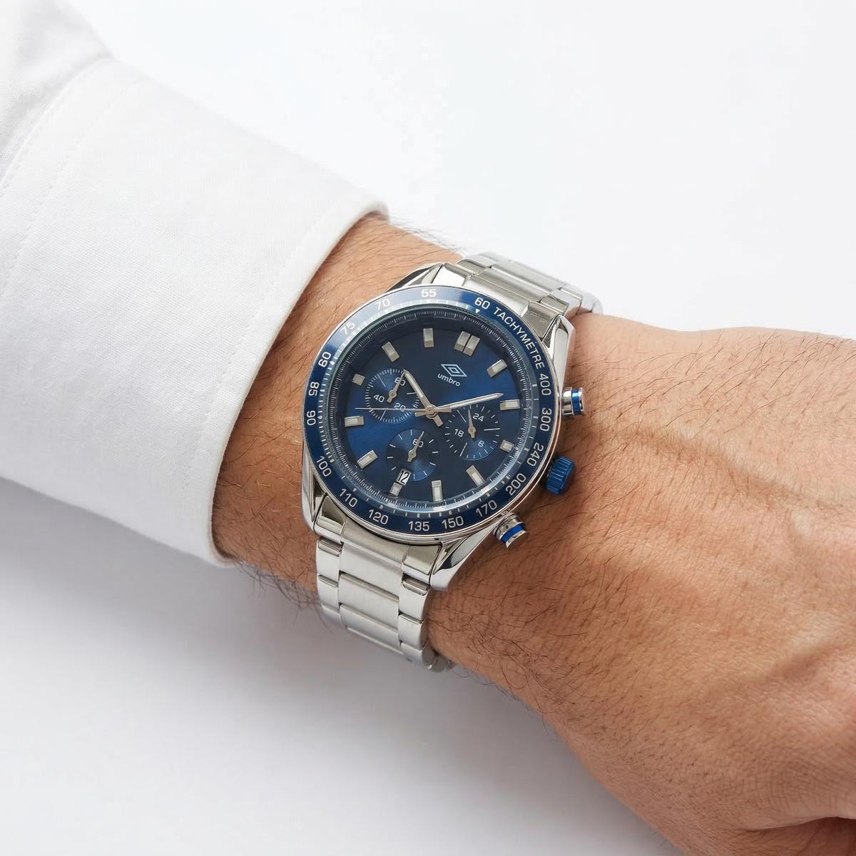 Reloj Análogo Hombre Umbro Plus Plateado UMBP-1500-116