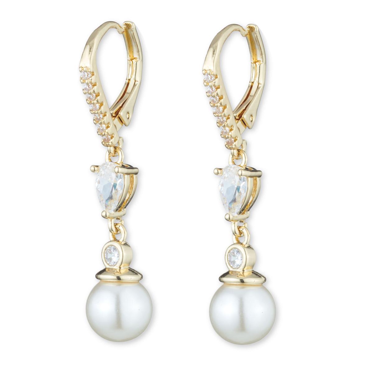 Aros Colgantes Mujer Anne Klein Básicos Bicolor