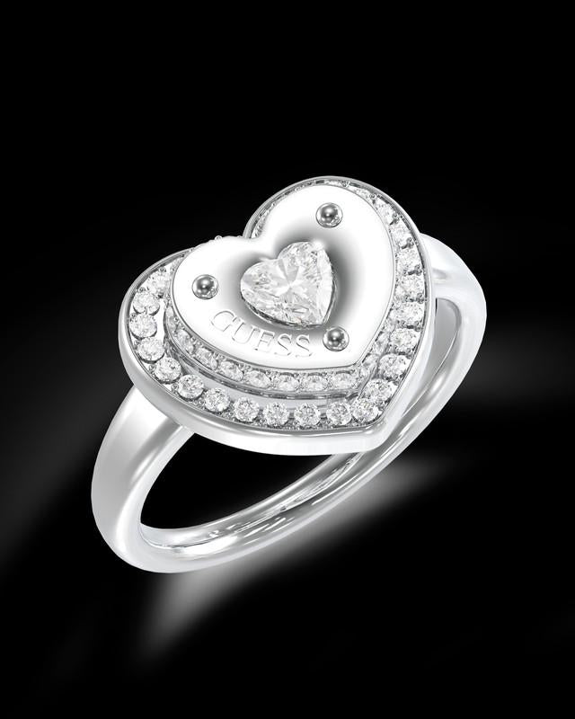 Anillo Mujer Guess Plateado Jubr05552Jwrh52