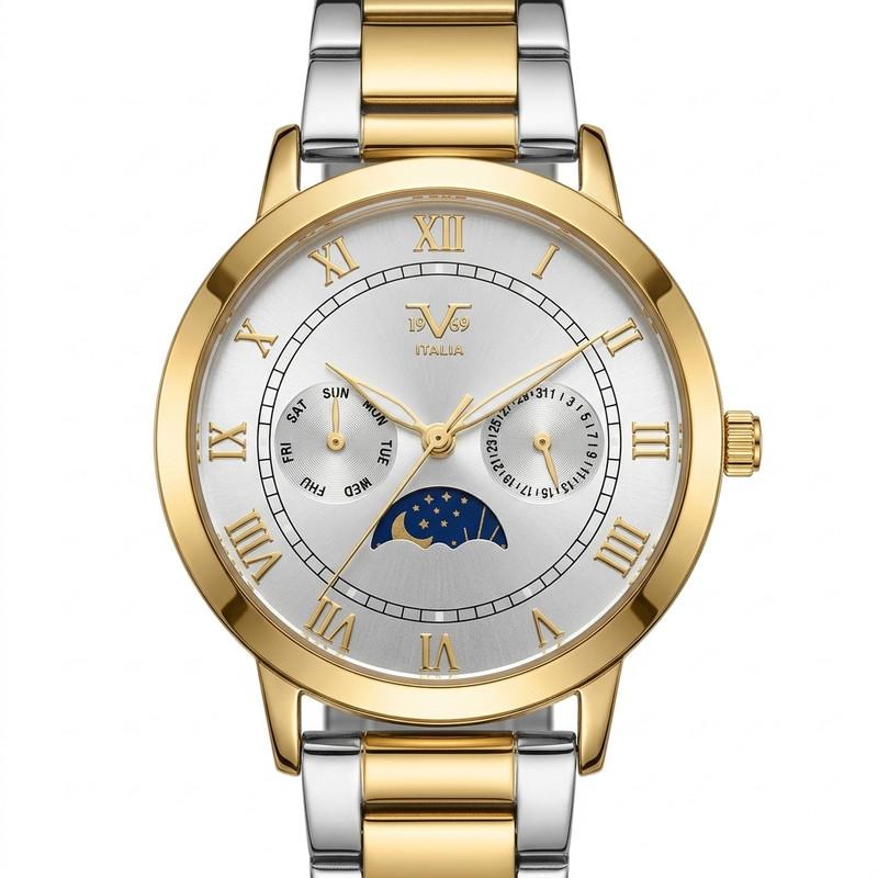 Reloj Análogo Femenino V1969 Plateado V1969-1000-114