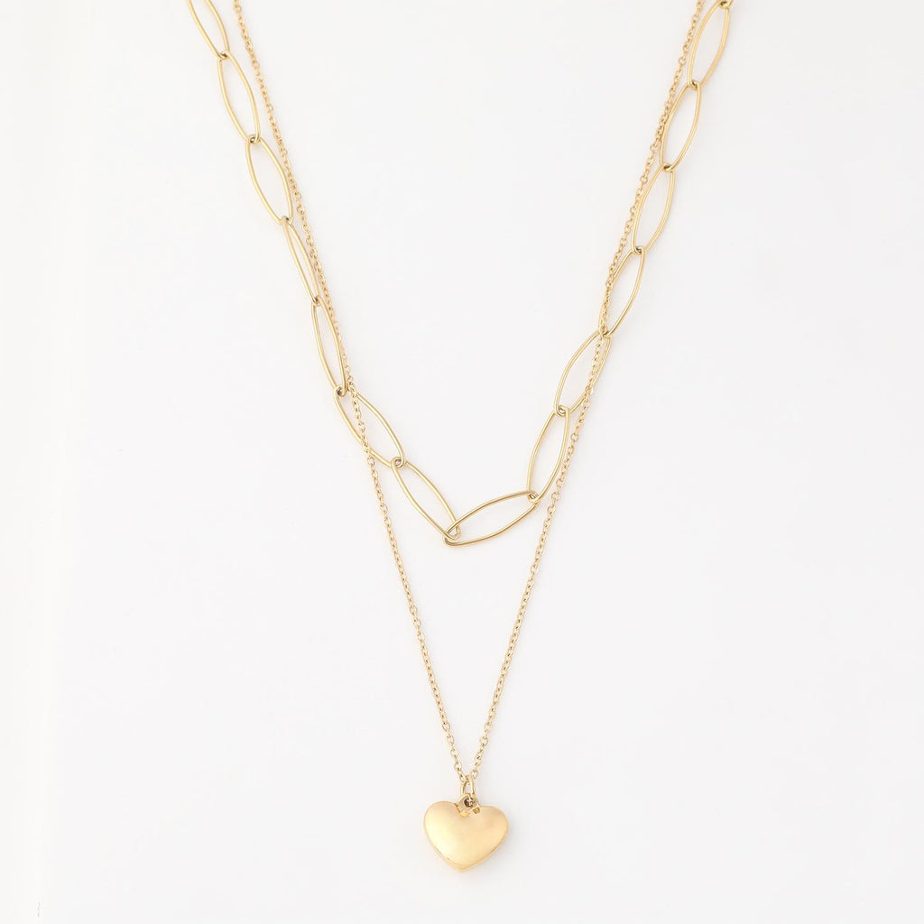 Collar Doble 19V69 Italia Dorado Mujer STNE206