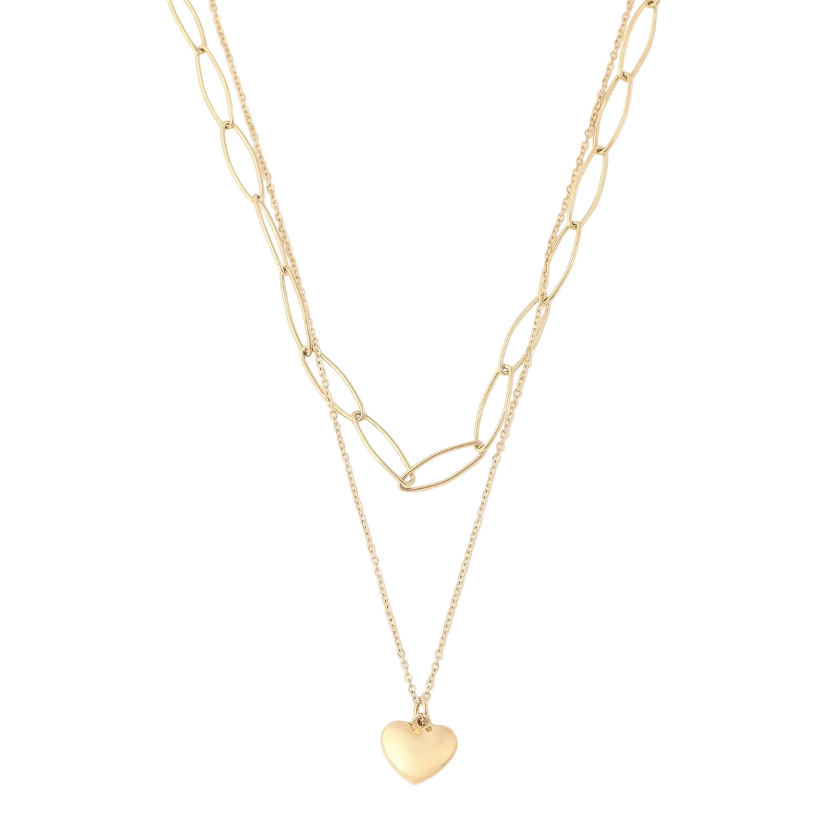 Collar Doble 19V69 Italia Dorado Mujer STNE206