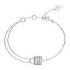 Brazalete Femenino Guess Plateado Jubb05418Jwrhs