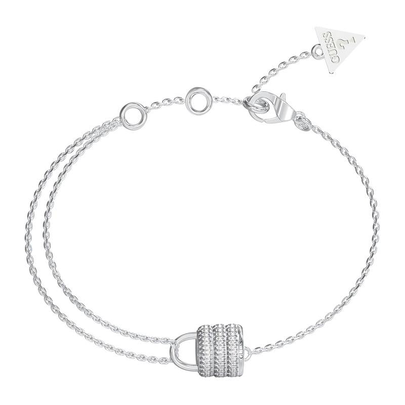 Brazalete Femenino Guess Plateado Jubb05418Jwrhs